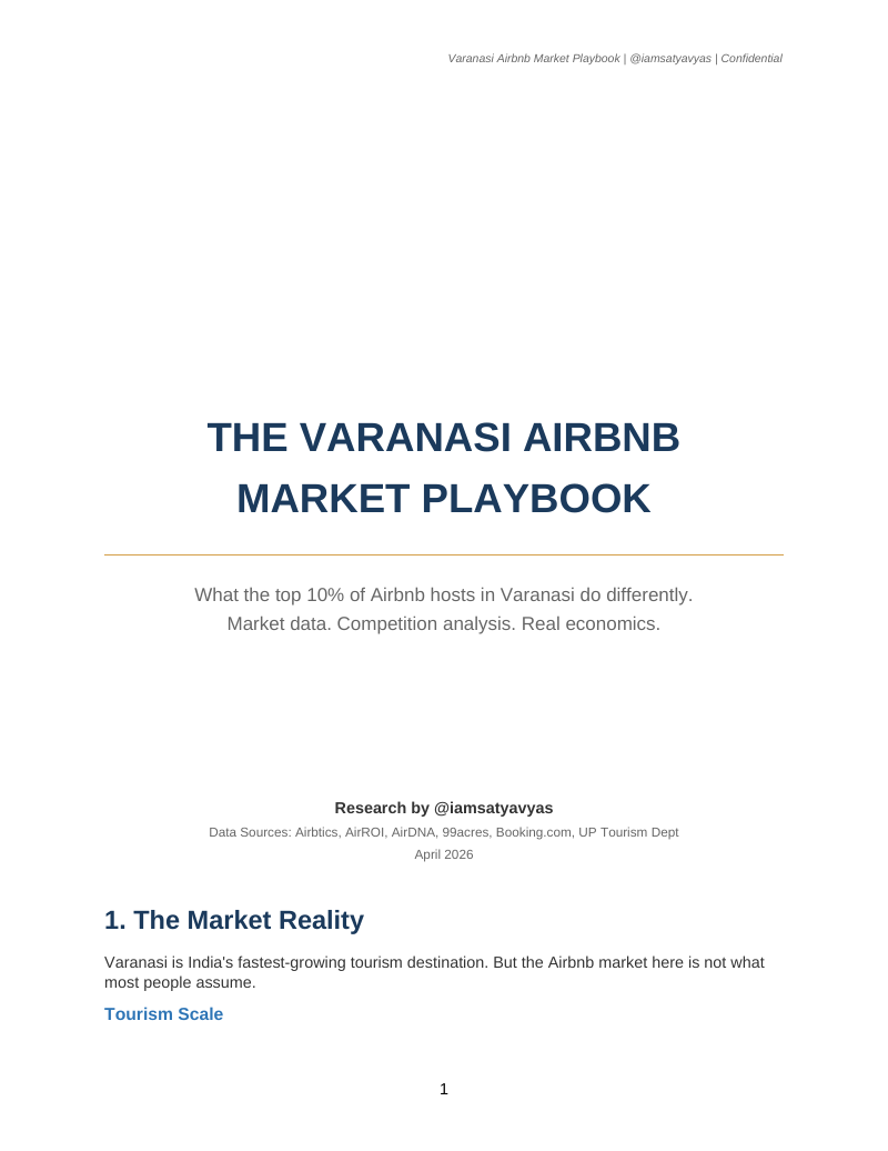 Cover of The Varanasi Airbnb Market Playbook
